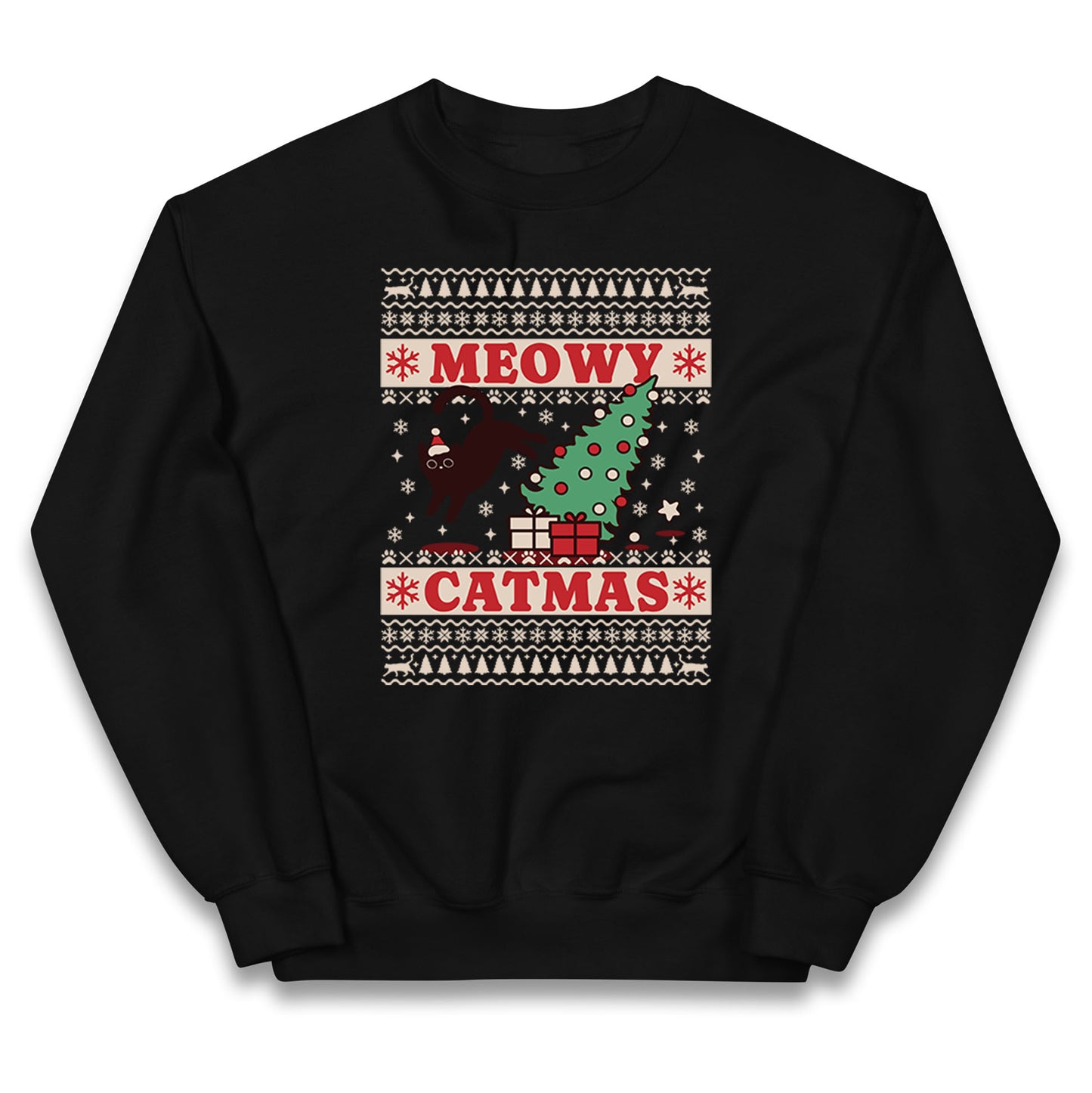 Christmas Cat Kids Jumper