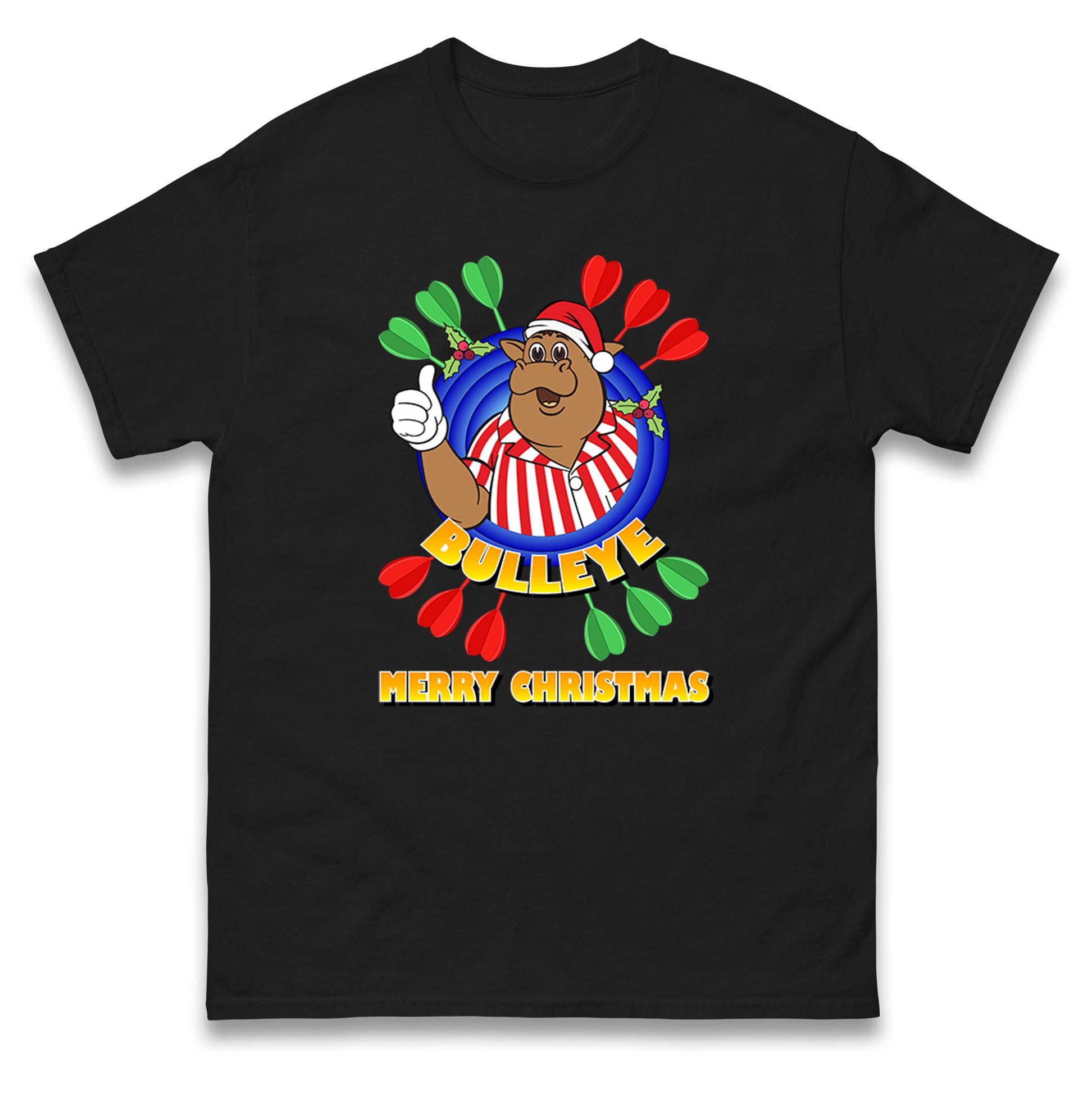 bullseye dartboard christmas t shirt