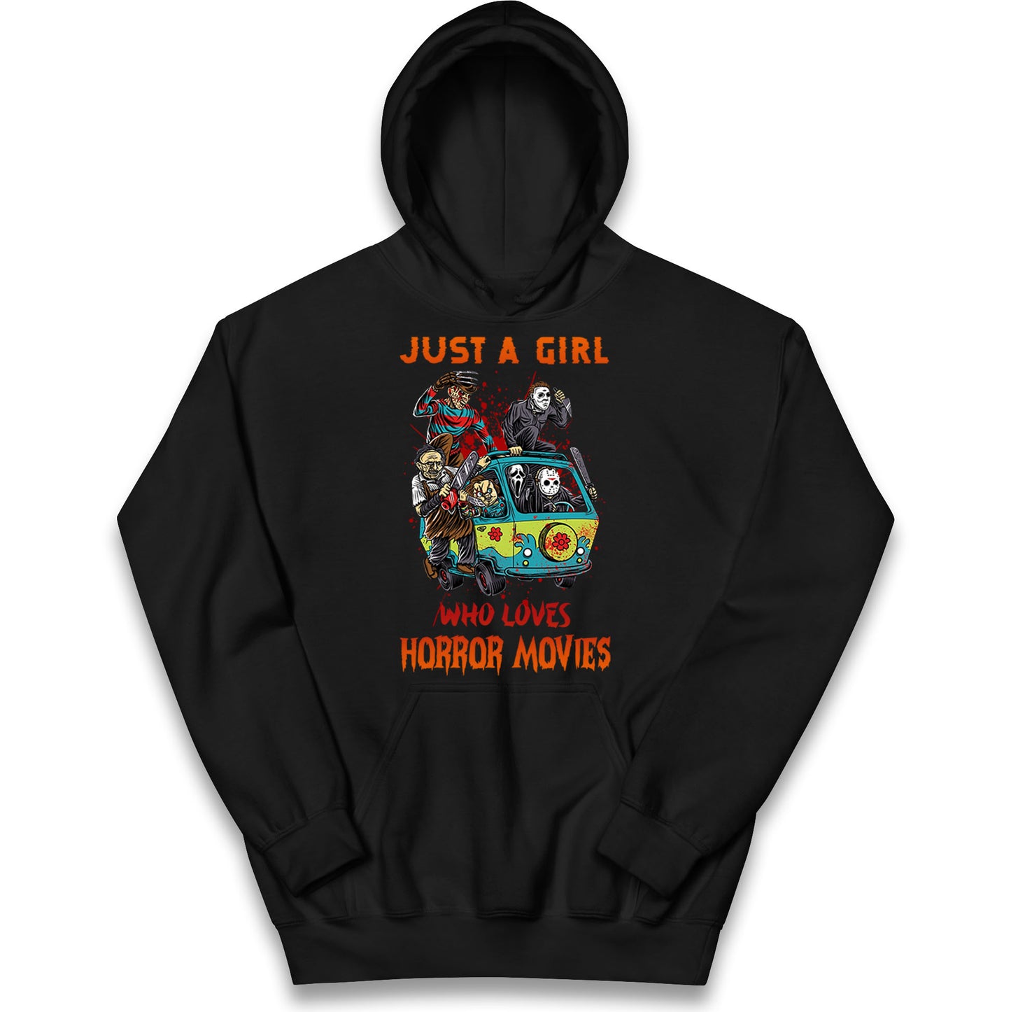 Just A Girl Who Loves Horror Movies Halloween Hoodie

