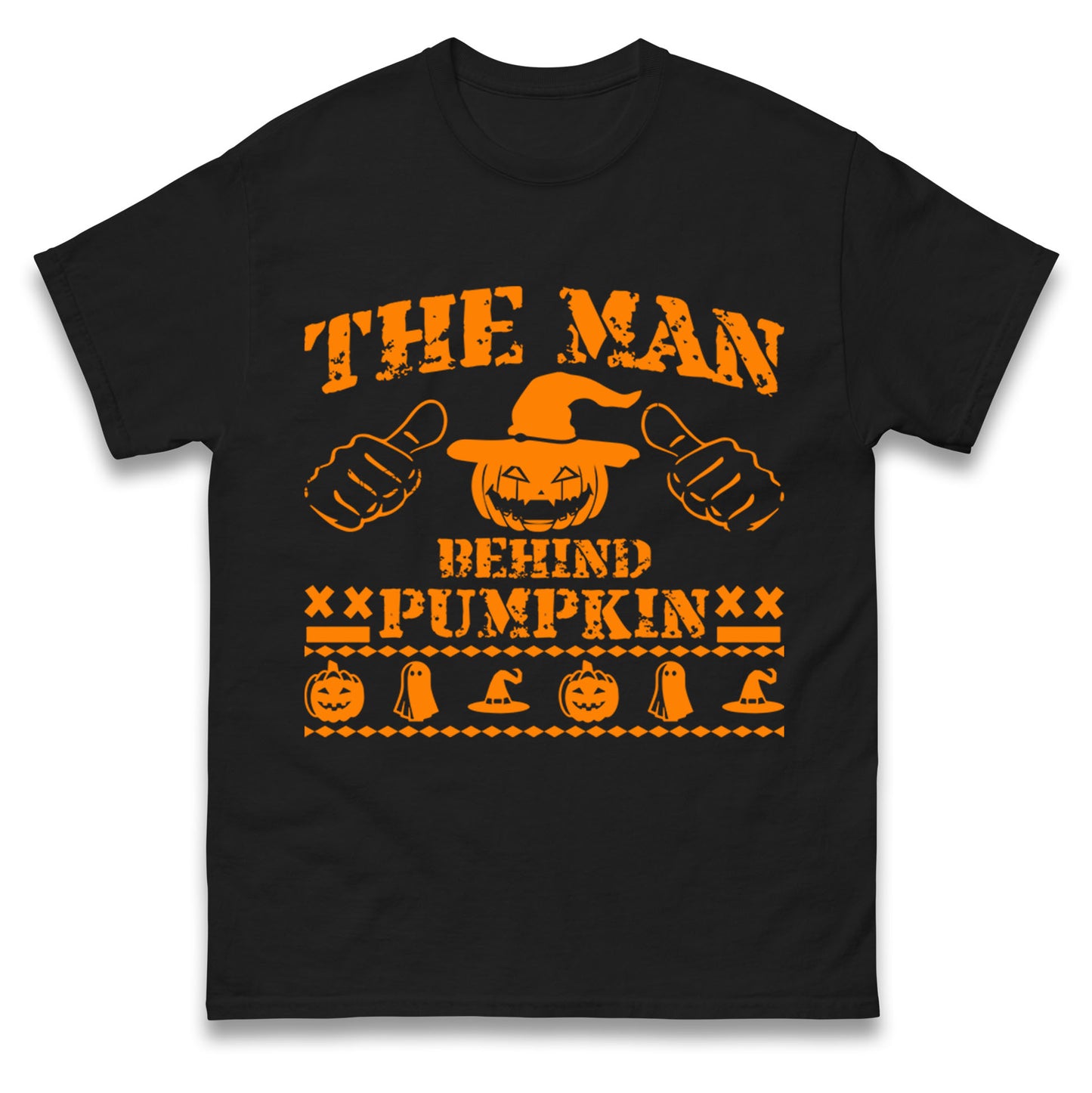 The Man Behind Pumpkin Halloween t shirt