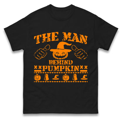 The Man Behind Pumpkin Halloween t shirt