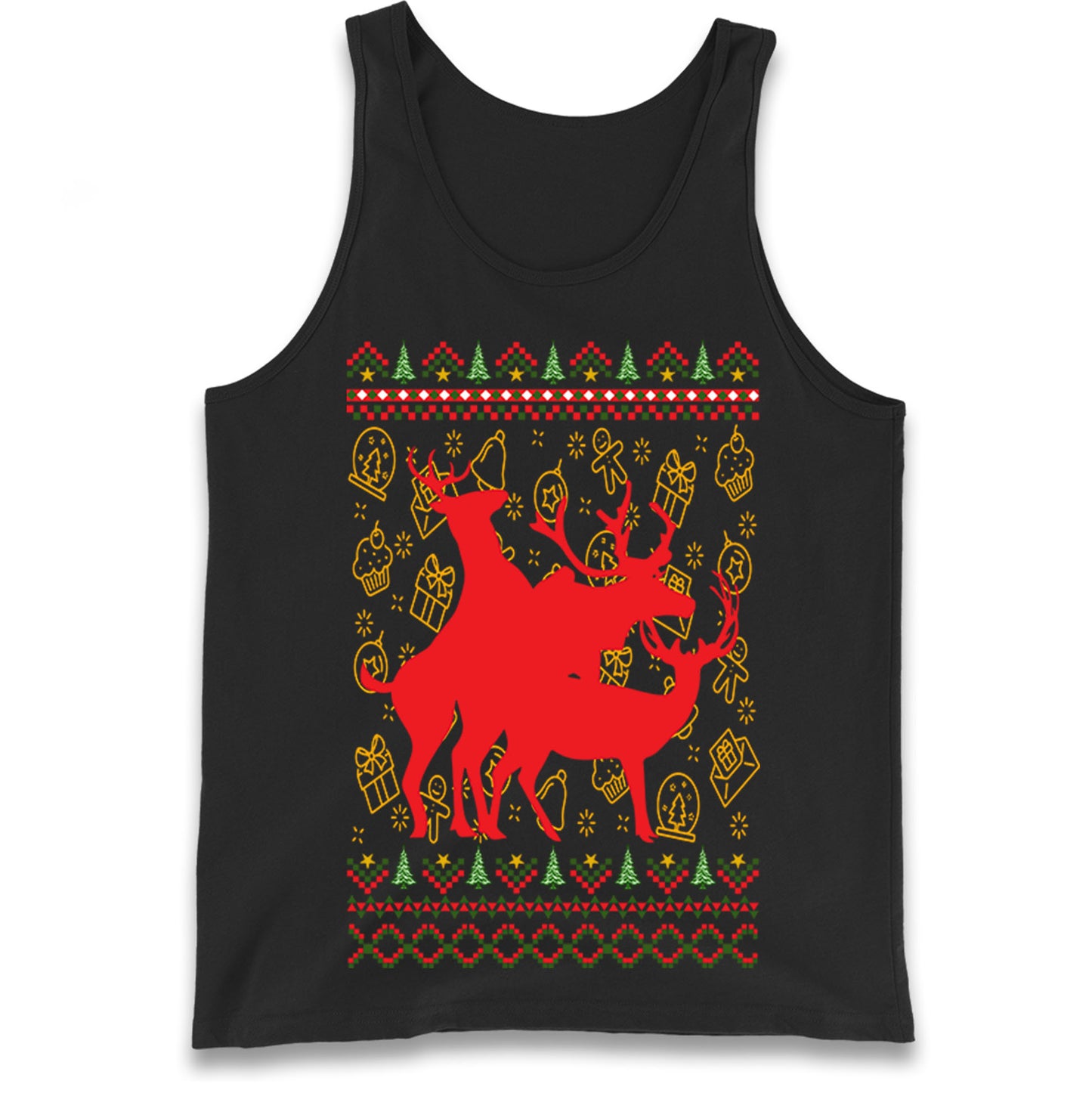 Reindeer Making Fun Christmas Tank Top