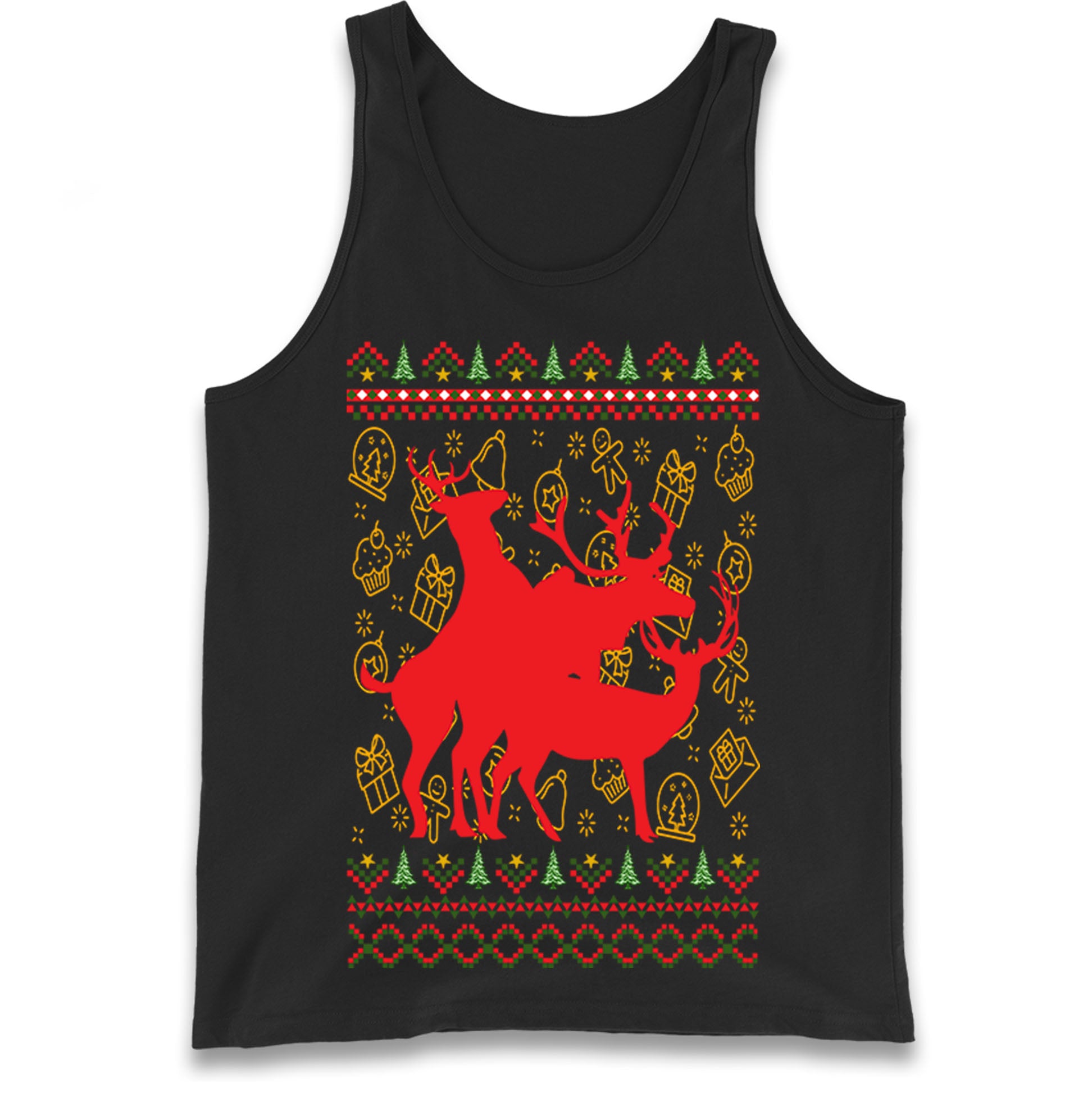 Reindeer Making Fun Christmas Tank Top