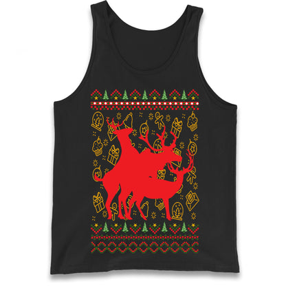 Reindeer Making Fun Christmas Tank Top