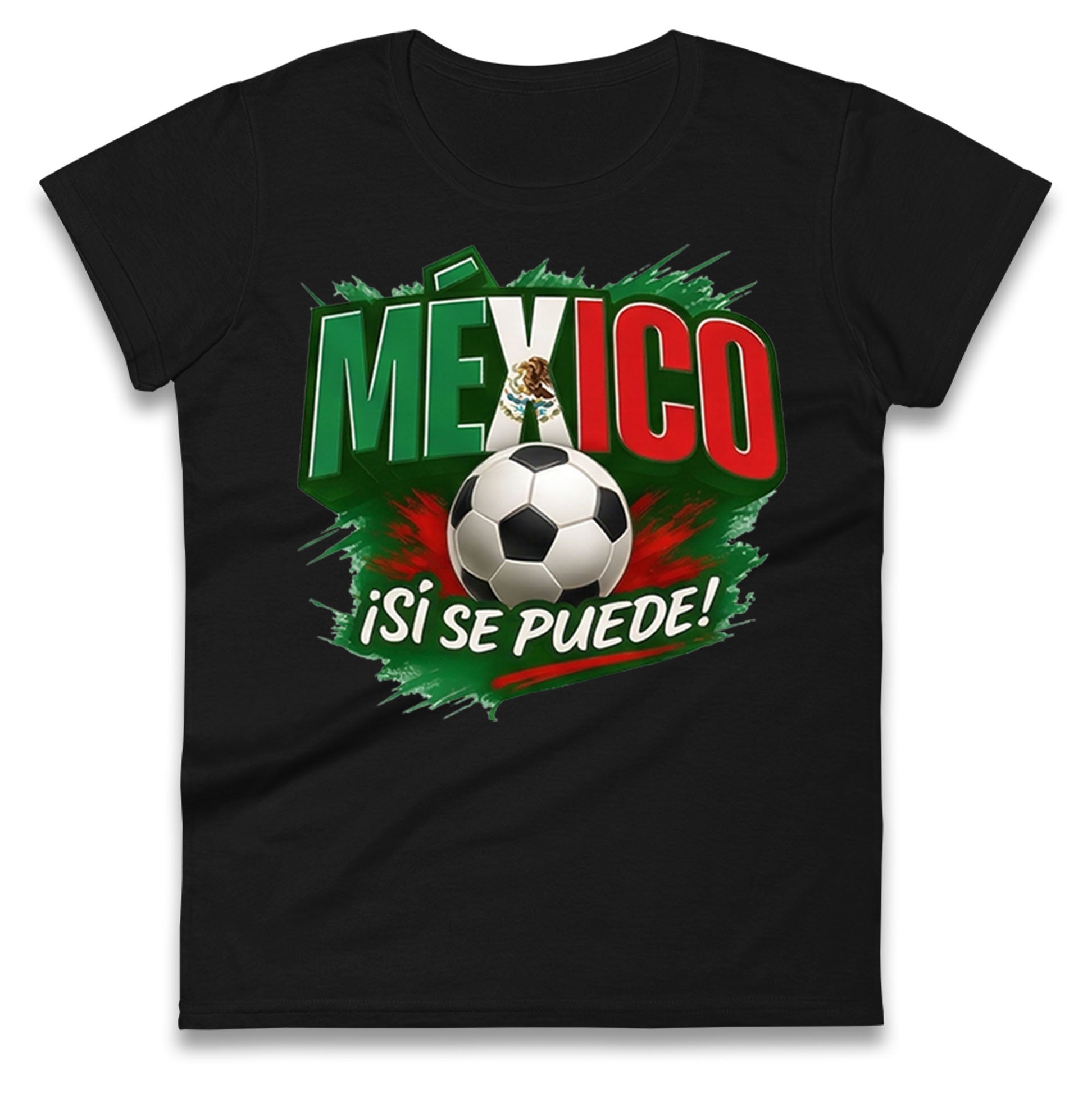 Mexico Retro World Cup Ladies T Shirt