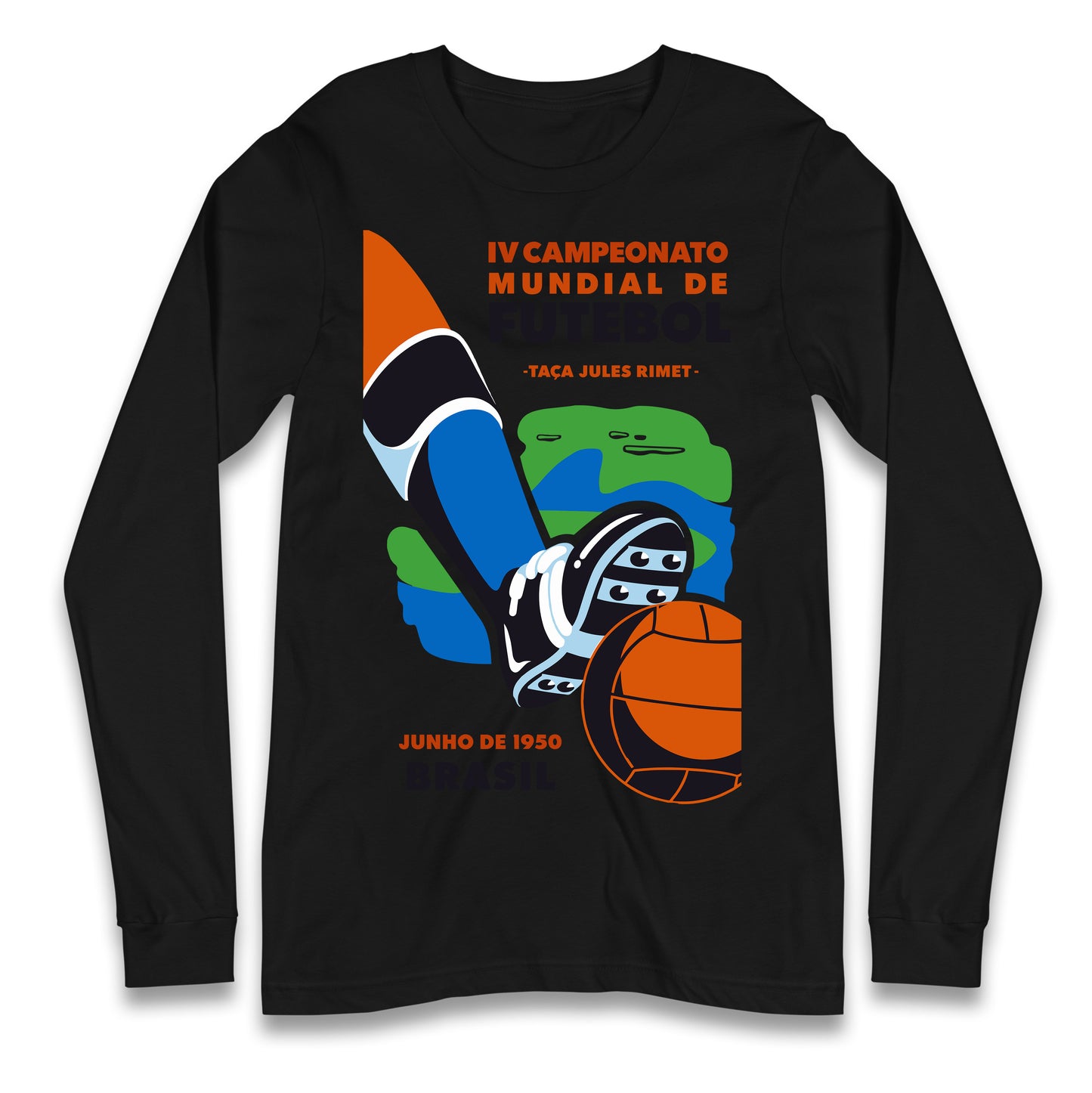 Brasil 1950 Retro World Cup Longsleeve T Shirt