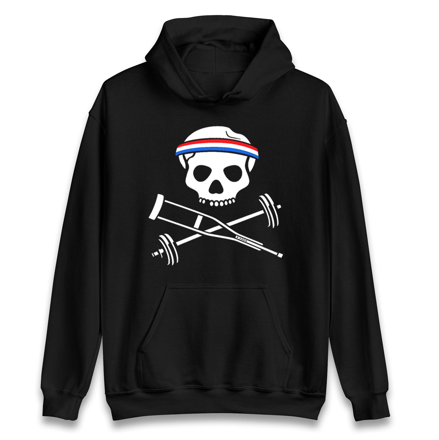 Johnny Knoxville Crutch Barbell and Bones Hoodie
