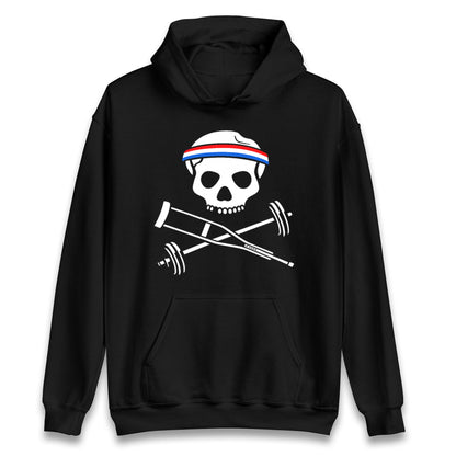 Johnny Knoxville Crutch Barbell and Bones Hoodie