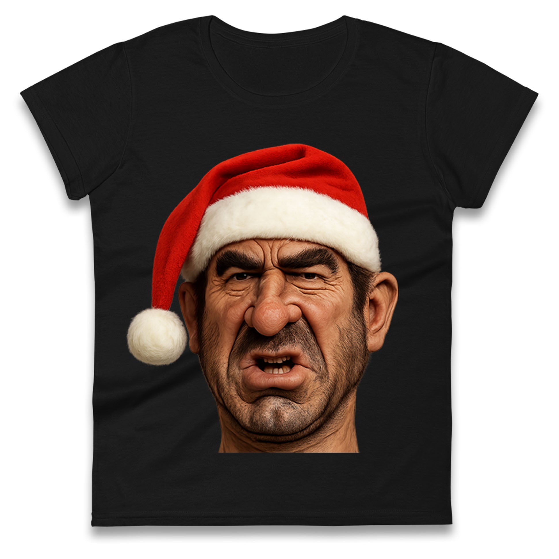 Eric Cantona Xmas Ladies T Shirt