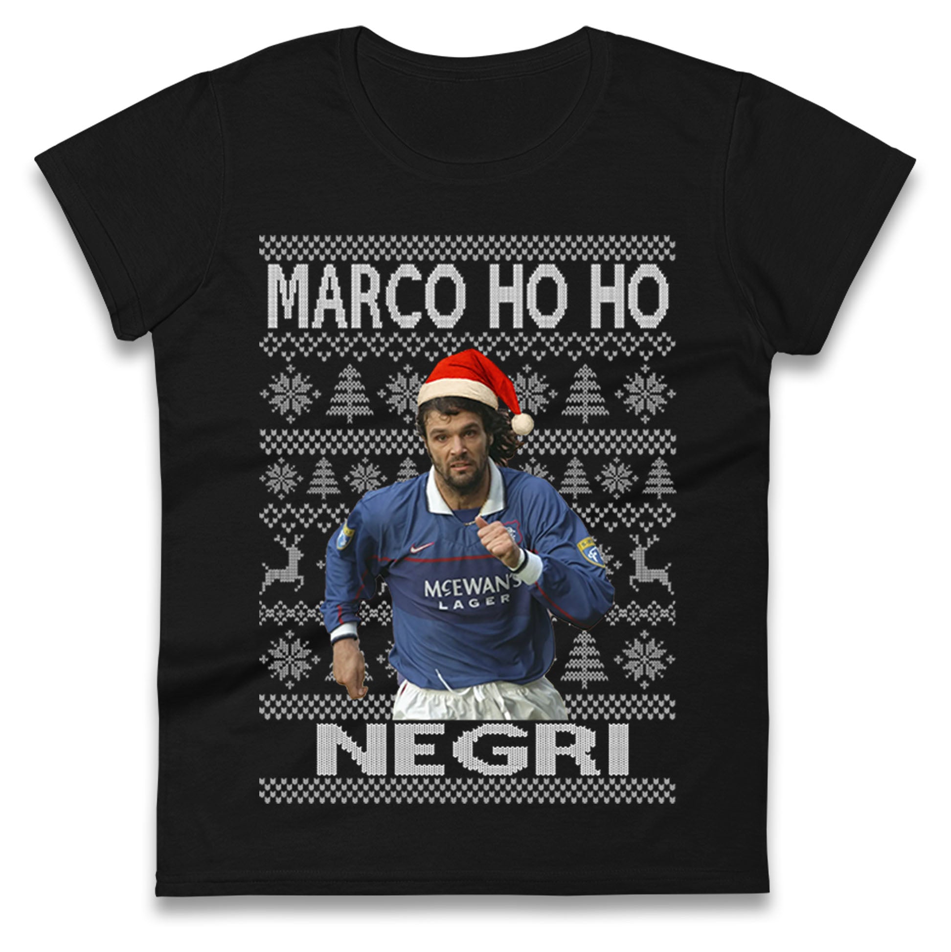 Rangers FC Christmas Ladies T Shirt 