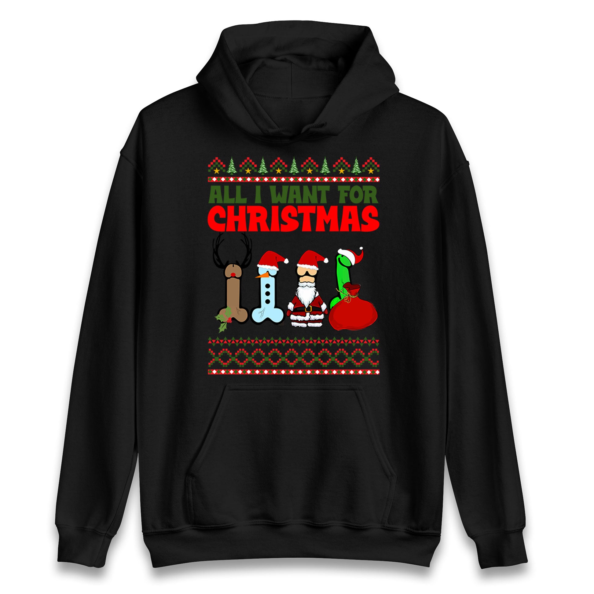 All I Want For Christmas Funny Adults Joke Hoodie