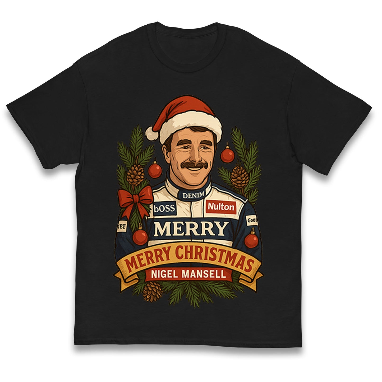 Nigel Mansell Christmas Kids T Shirt