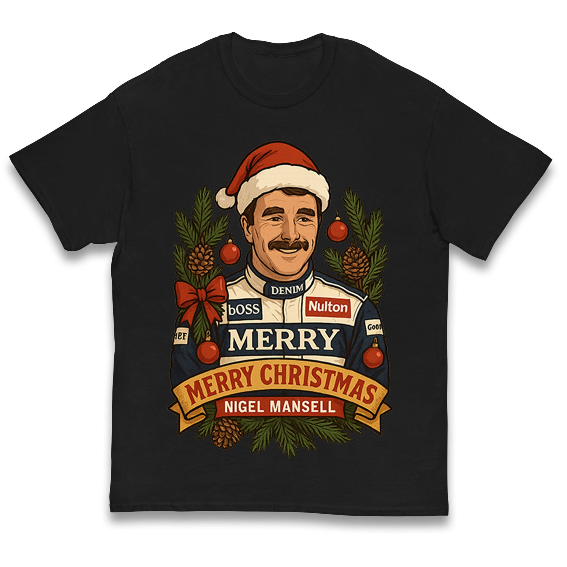 Nigel Mansell Christmas Kids T Shirt