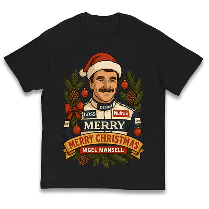 Nigel Mansell Christmas Kids T Shirt