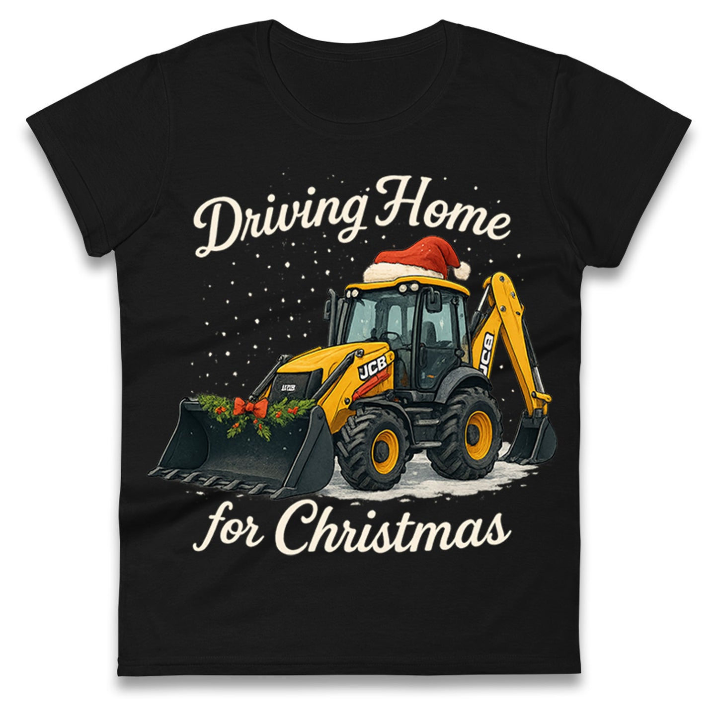JCB Christmas Ladies T Shirt