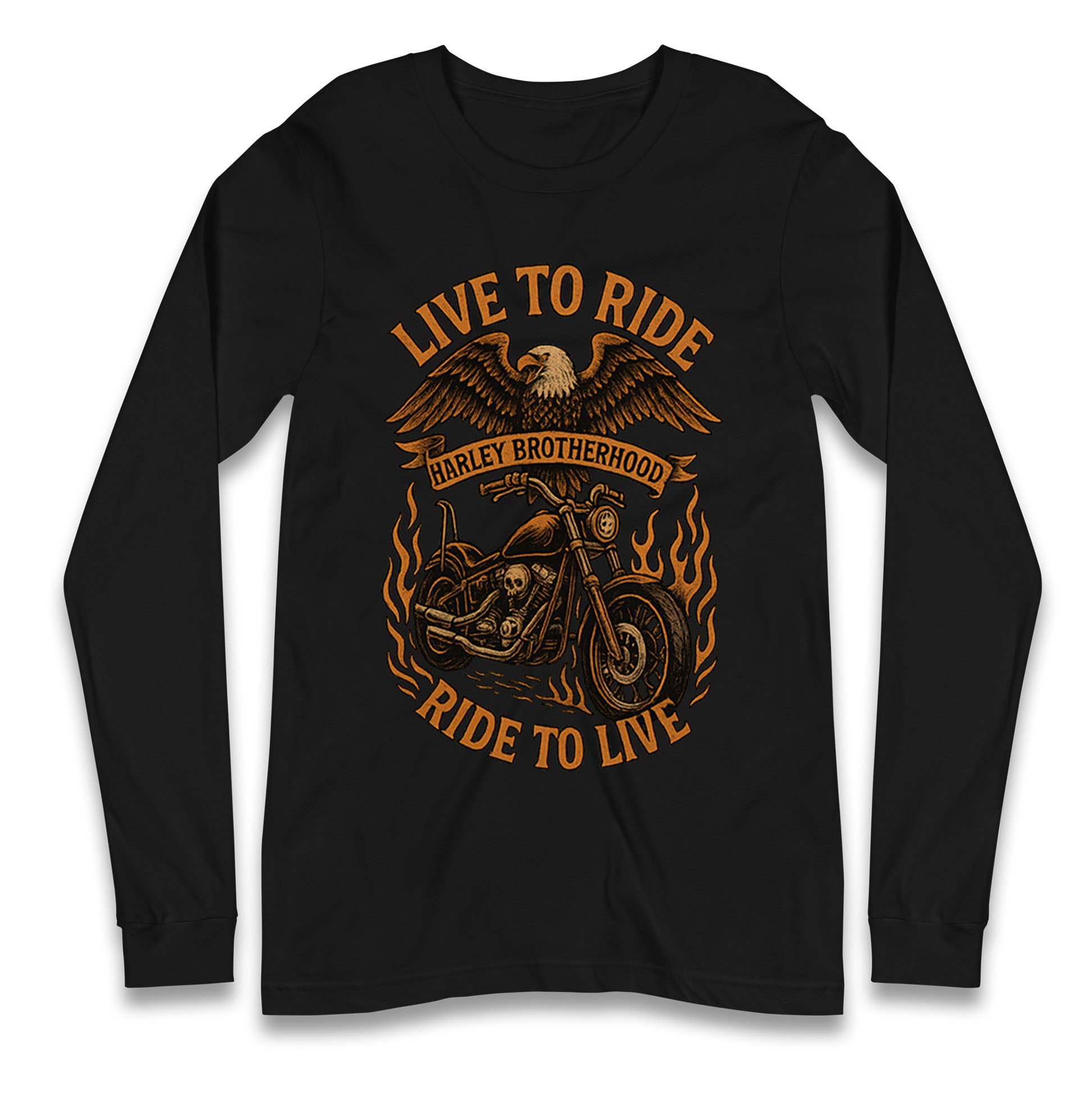 Harley Brotherhood Live To Ride Ride To Live Long Sleeve Shirt