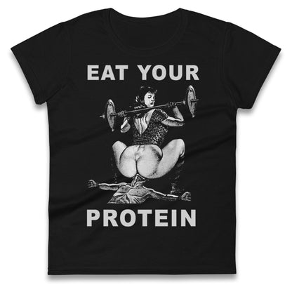 Breakfast Of Champions Eat Your Protein SarcasticLadies T Shirt