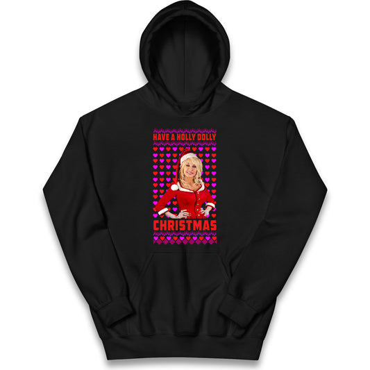 Merry Christmas Dolly Parton Kids Hoodie