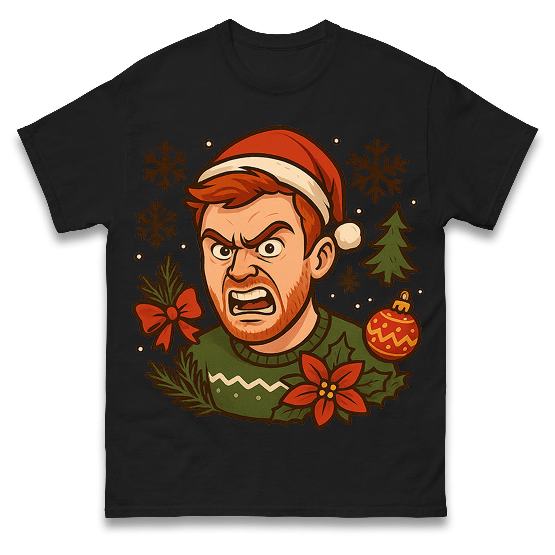 Angry Ginge Christmas T Shirt 
