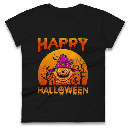 Happy Halloween Pumpkin Witch t shirt
