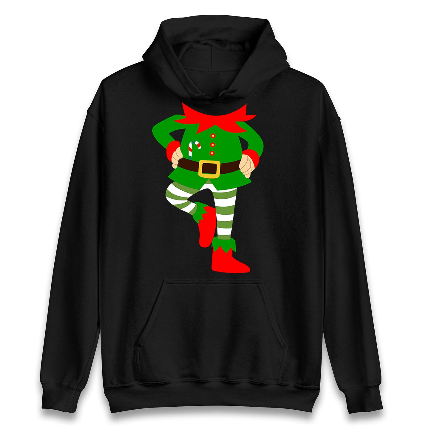 Personalise Christmas Party Wear Elf Unisex Hoodie