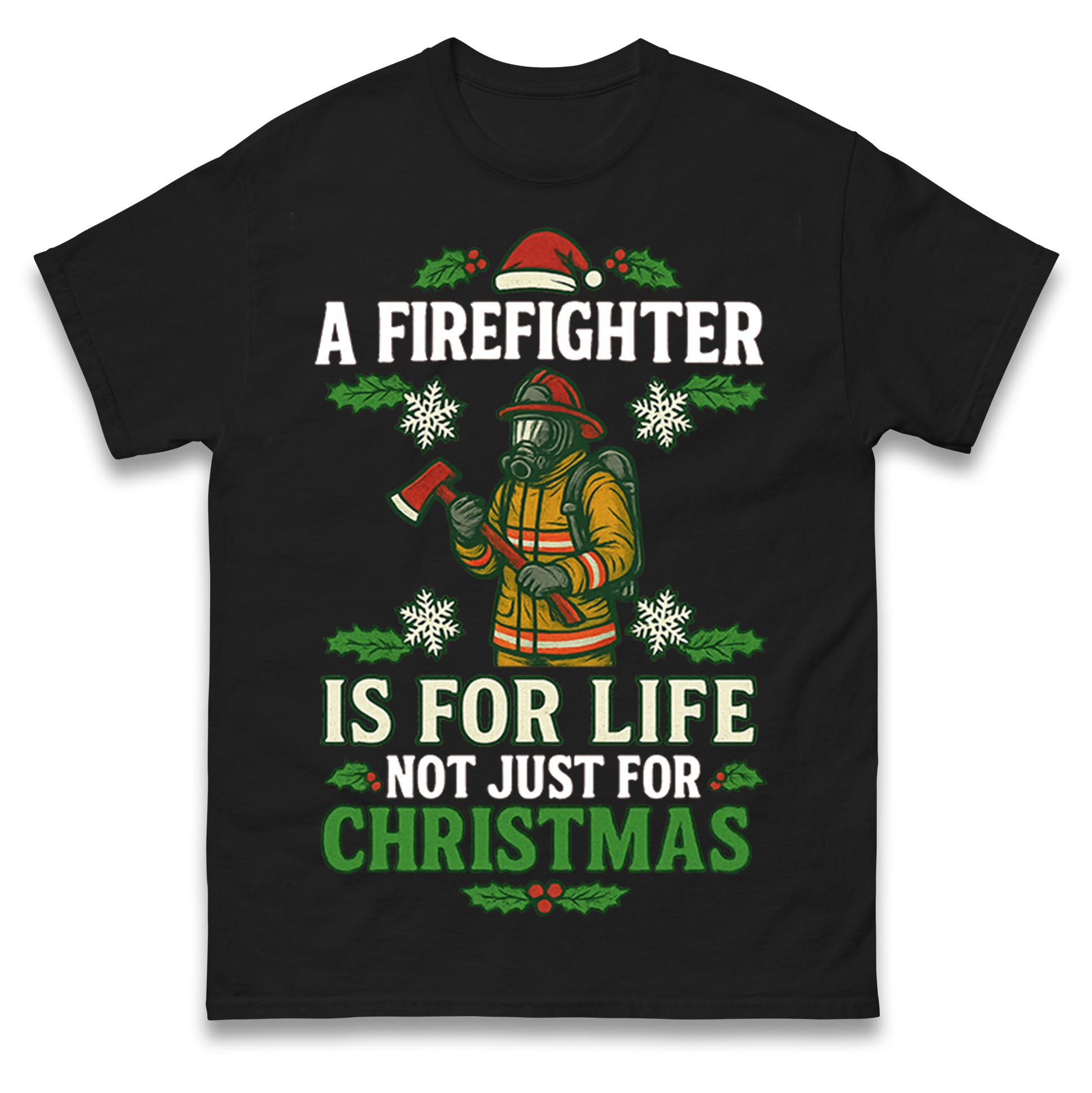Firefighter Christmas T Shirt