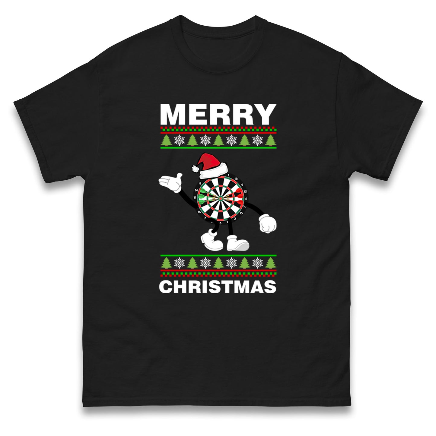 dartboard christmas santa costume t shirt