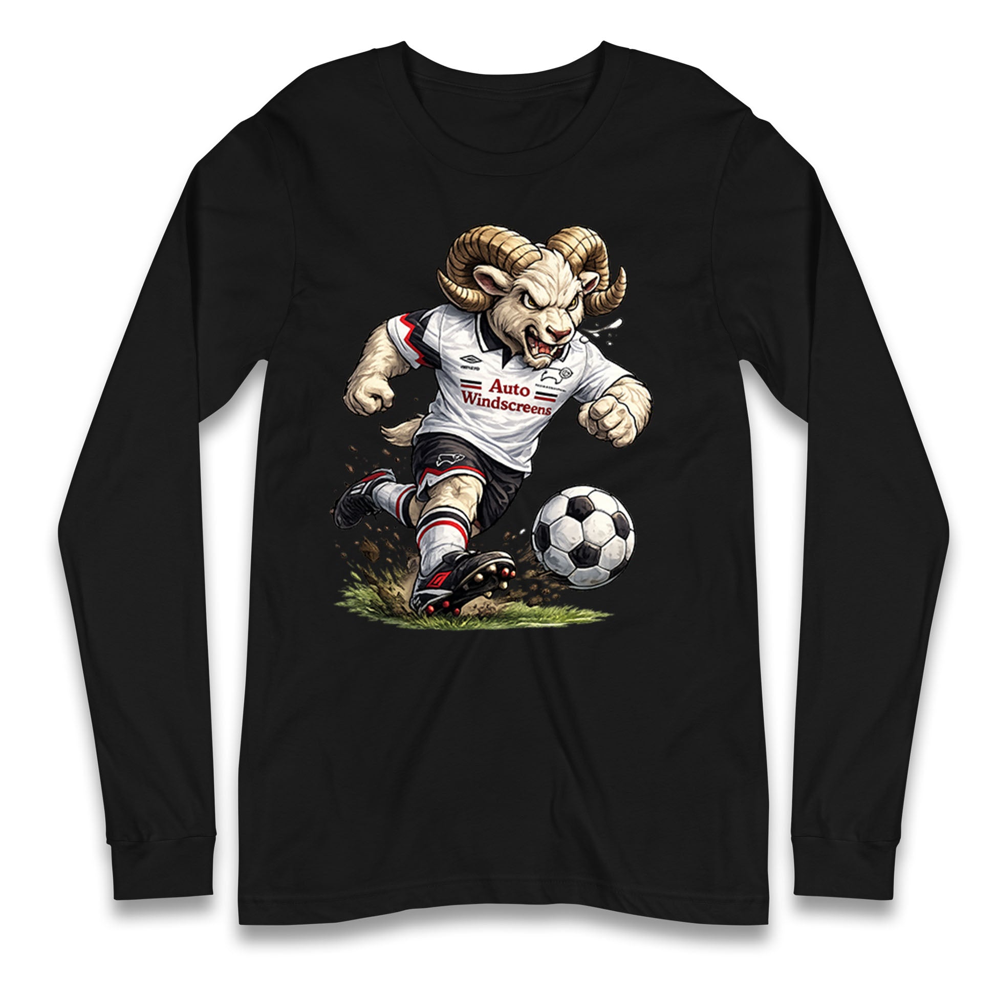 Old School Derby County Longsleeve T Shirt 