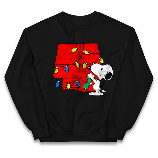 snoopy lighting house christmas jumper