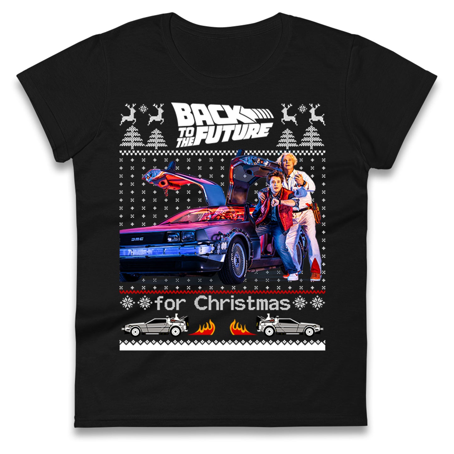 Back To The Future Christmas Ladies T Shirt