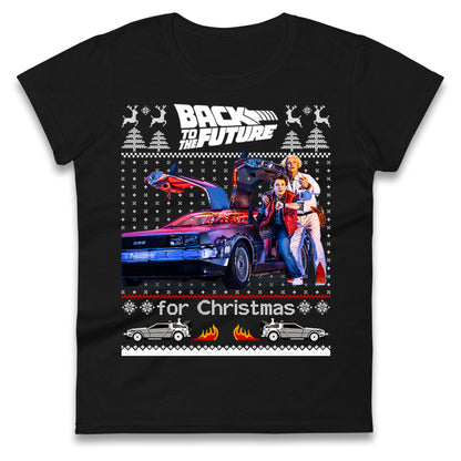 Back To The Future Christmas Ladies T Shirt