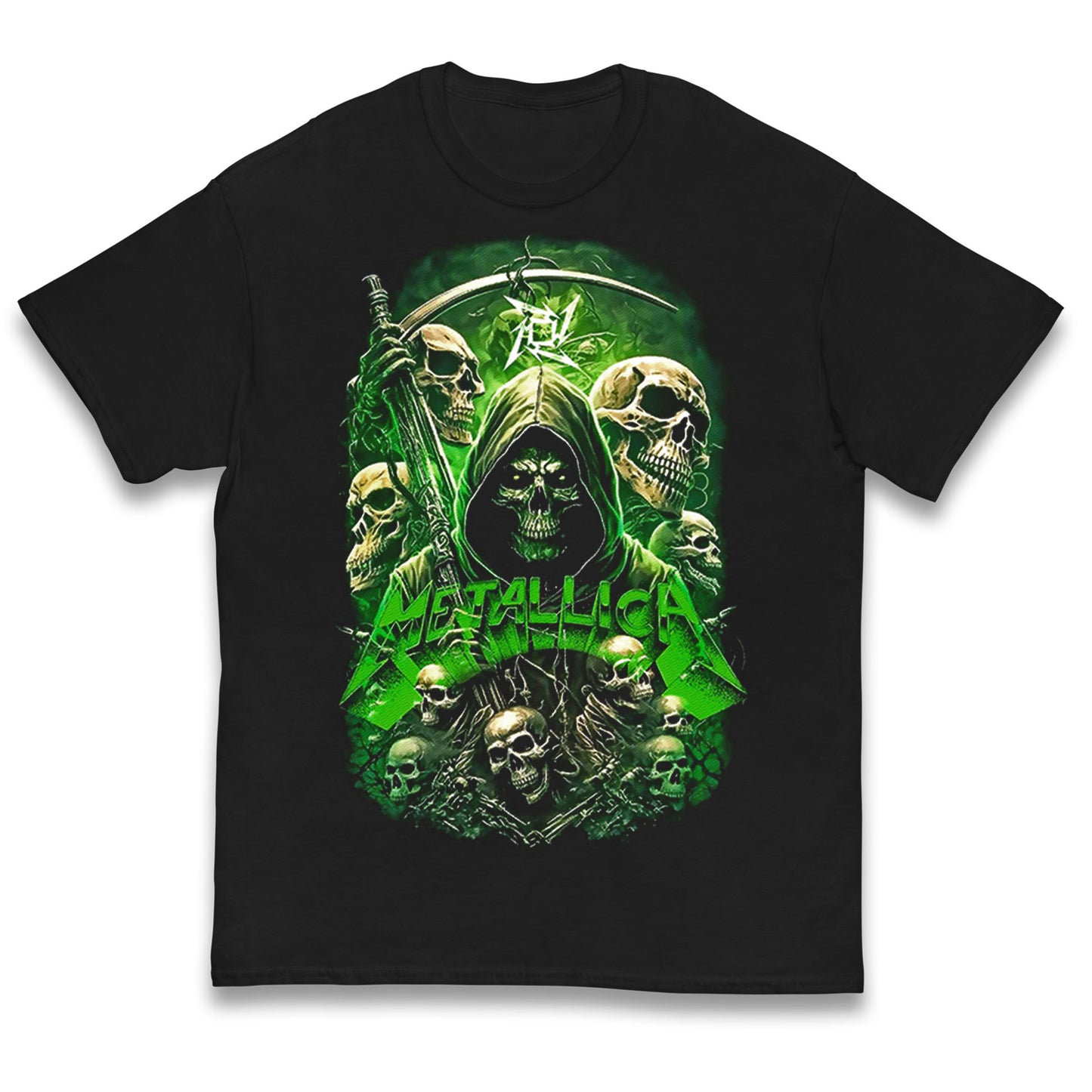 Metallica Green Skulls Kids T Shirt