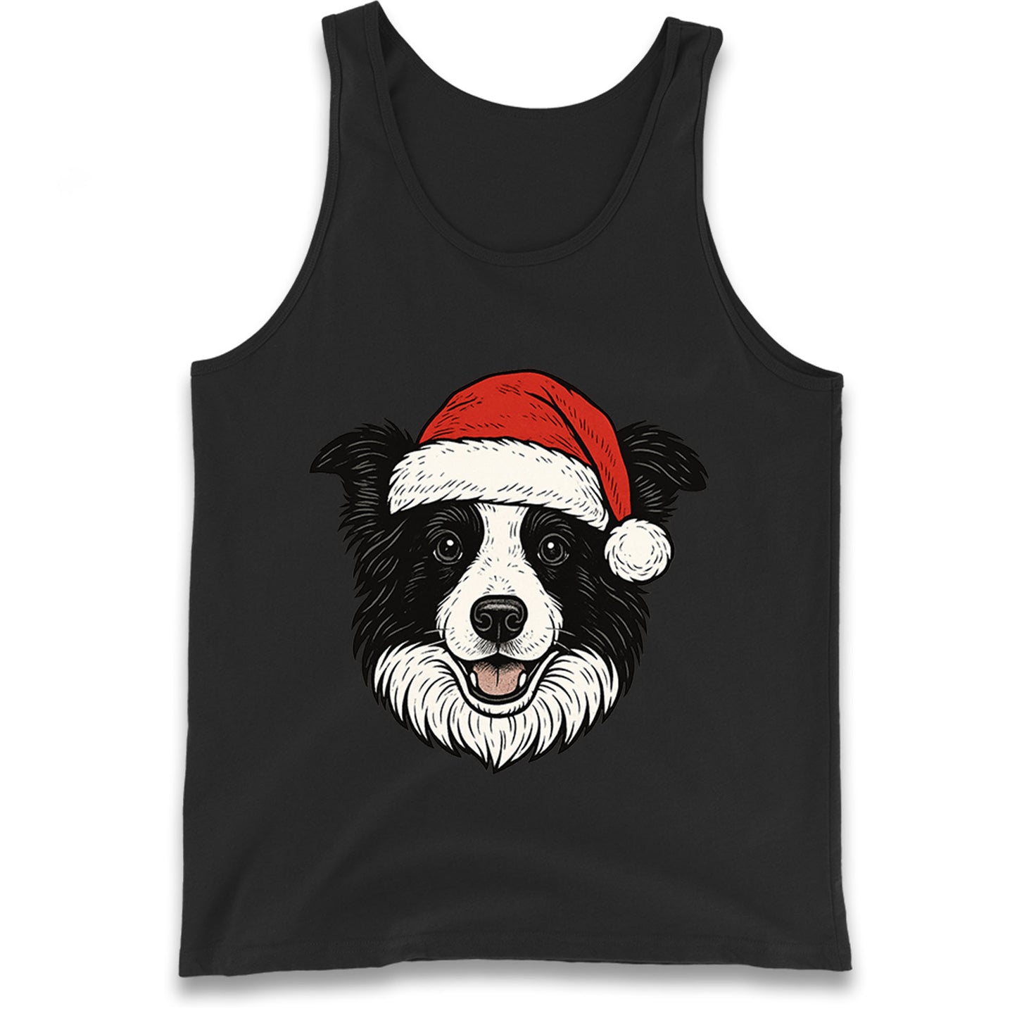 Border Collie Christmas Tank Top
