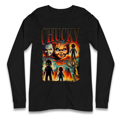 Chucky Doll Halloween Bootleg Long Sleeve T Shirt