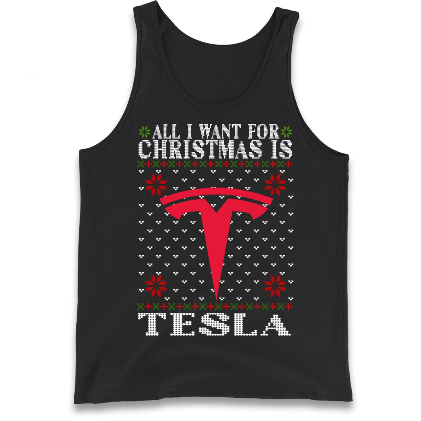 tesla christmas tank top