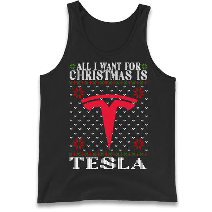 tesla christmas tank top