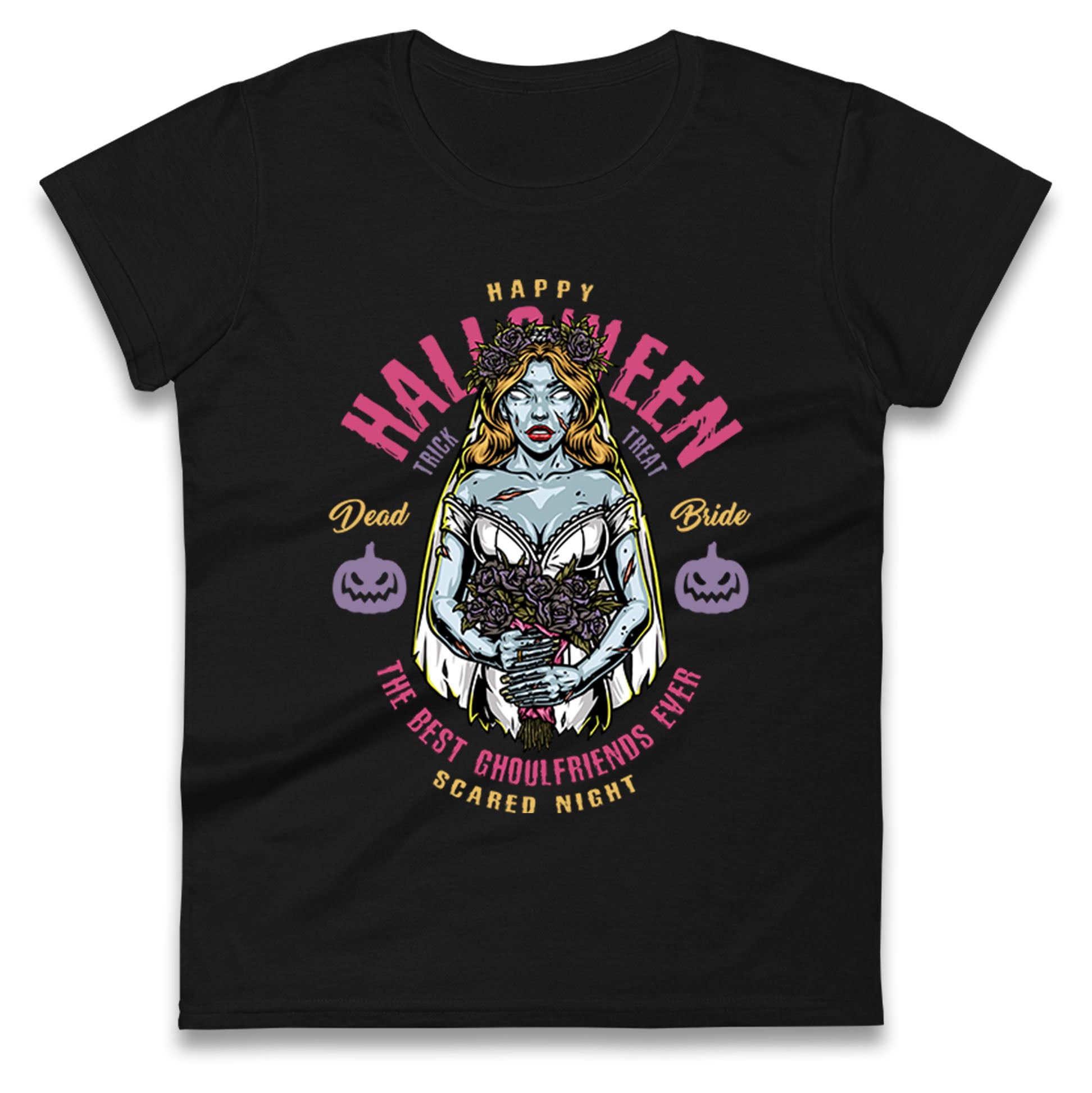 Halloween Ghoulfriends Ladies T Shirt