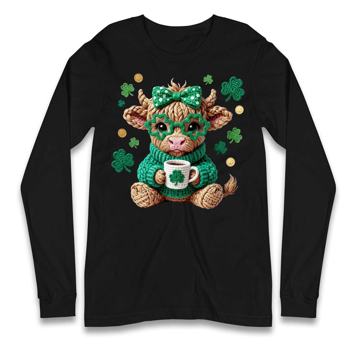 Cute Cow St Patrick Longsleeve Tee