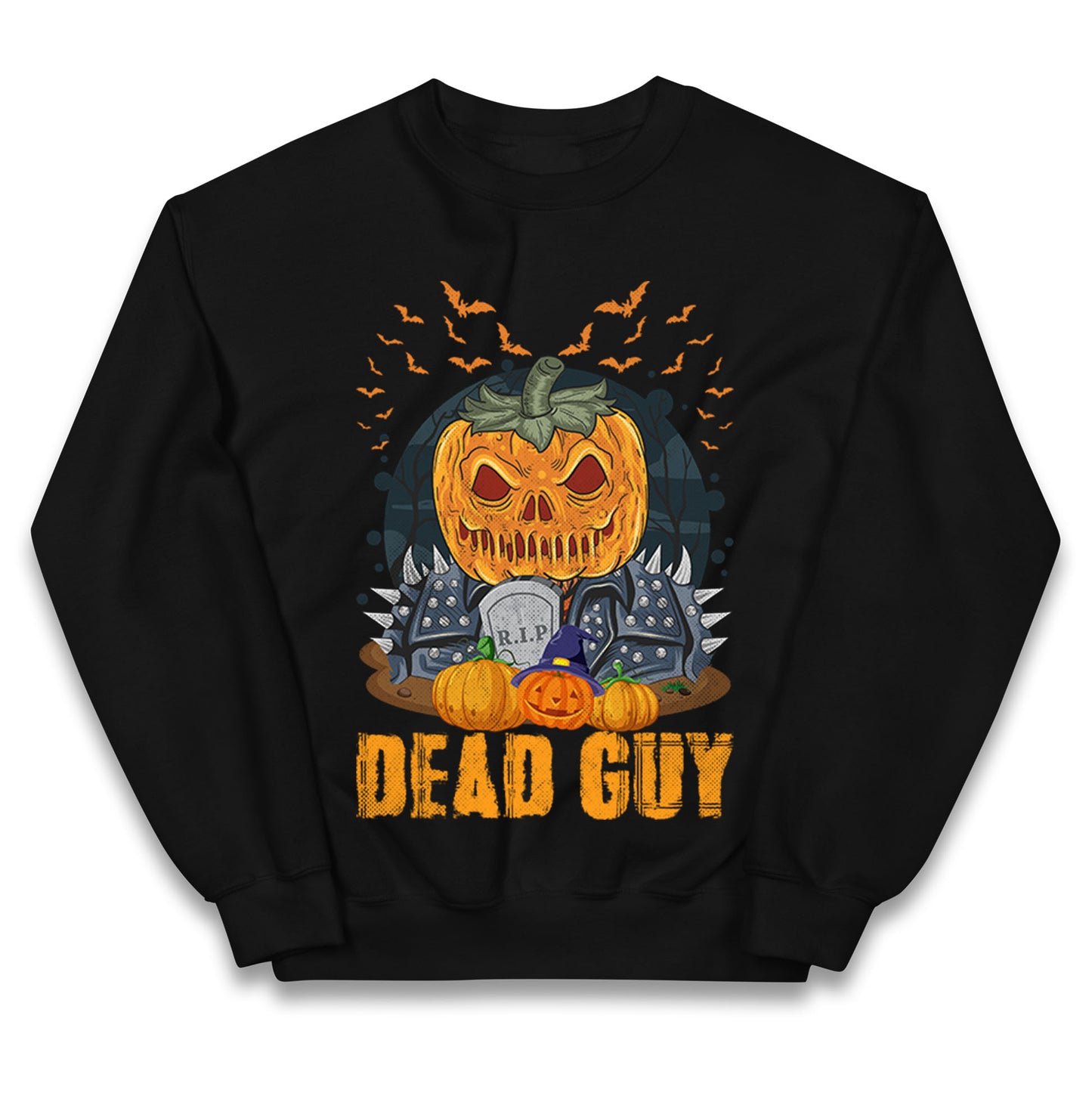 Scary Pumpkin Dead Guy Halloween Jumper
