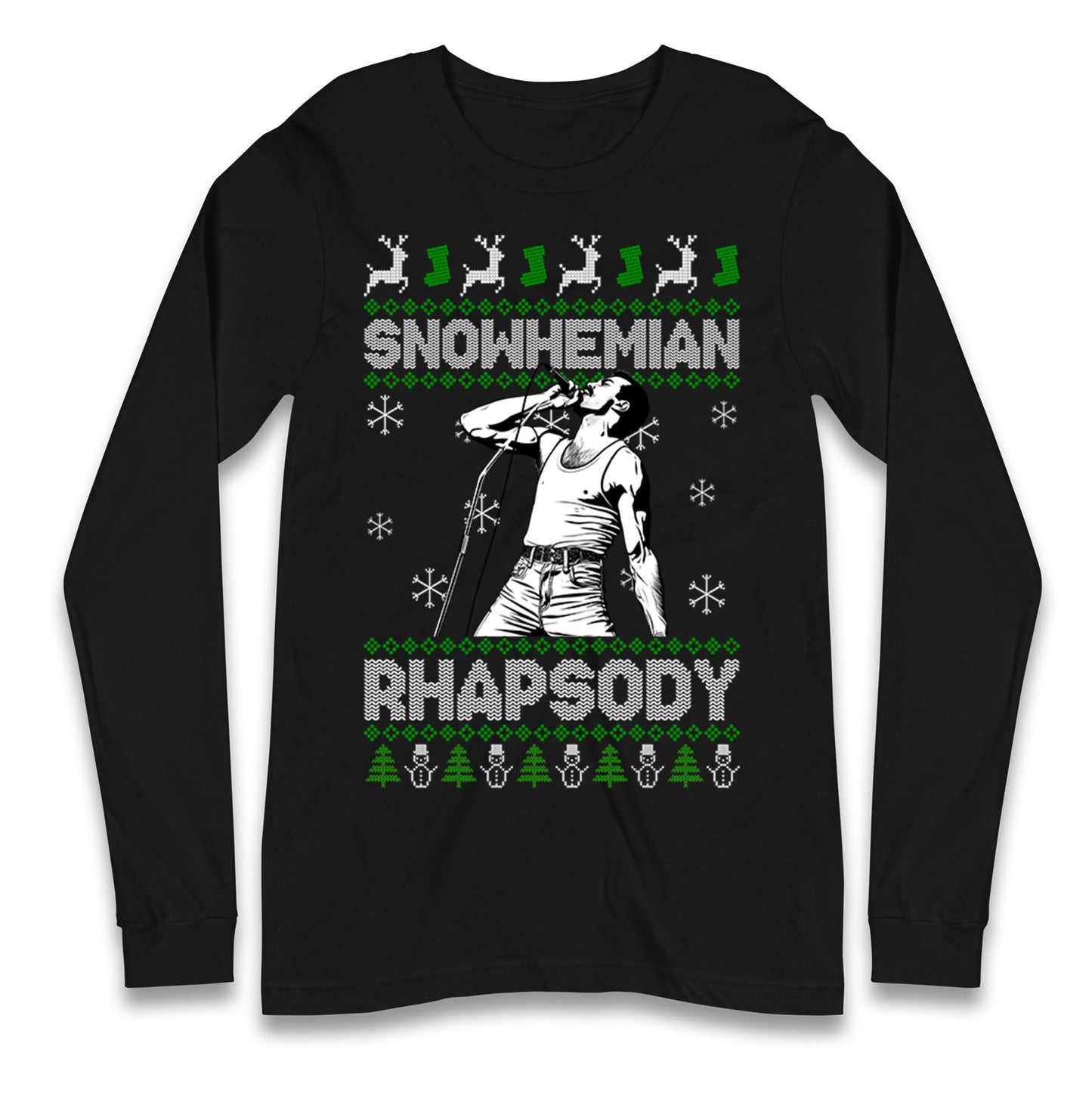 Freddie Mercury Christmas Longsleeve T Shirt