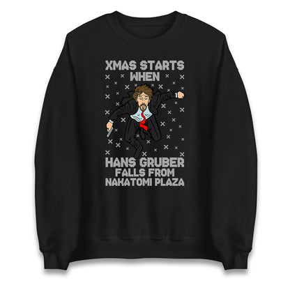 hans gruber falling sweatshirt