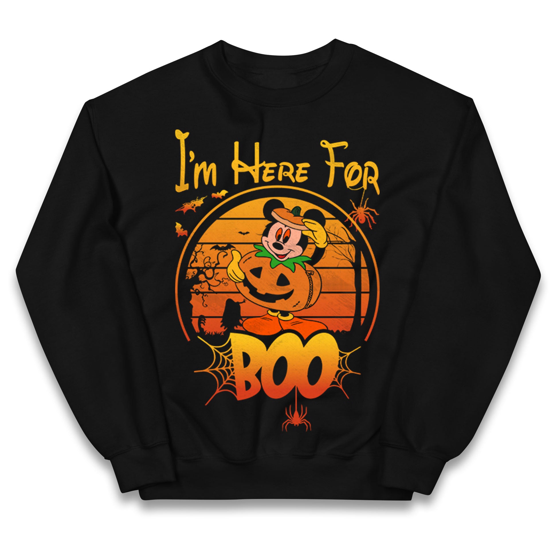 Mickey Mouse Im Here For Boo Halloween Jumper
