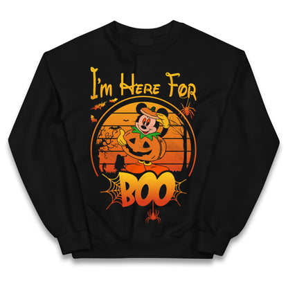 Mickey Mouse Im Here For Boo Halloween Jumper
