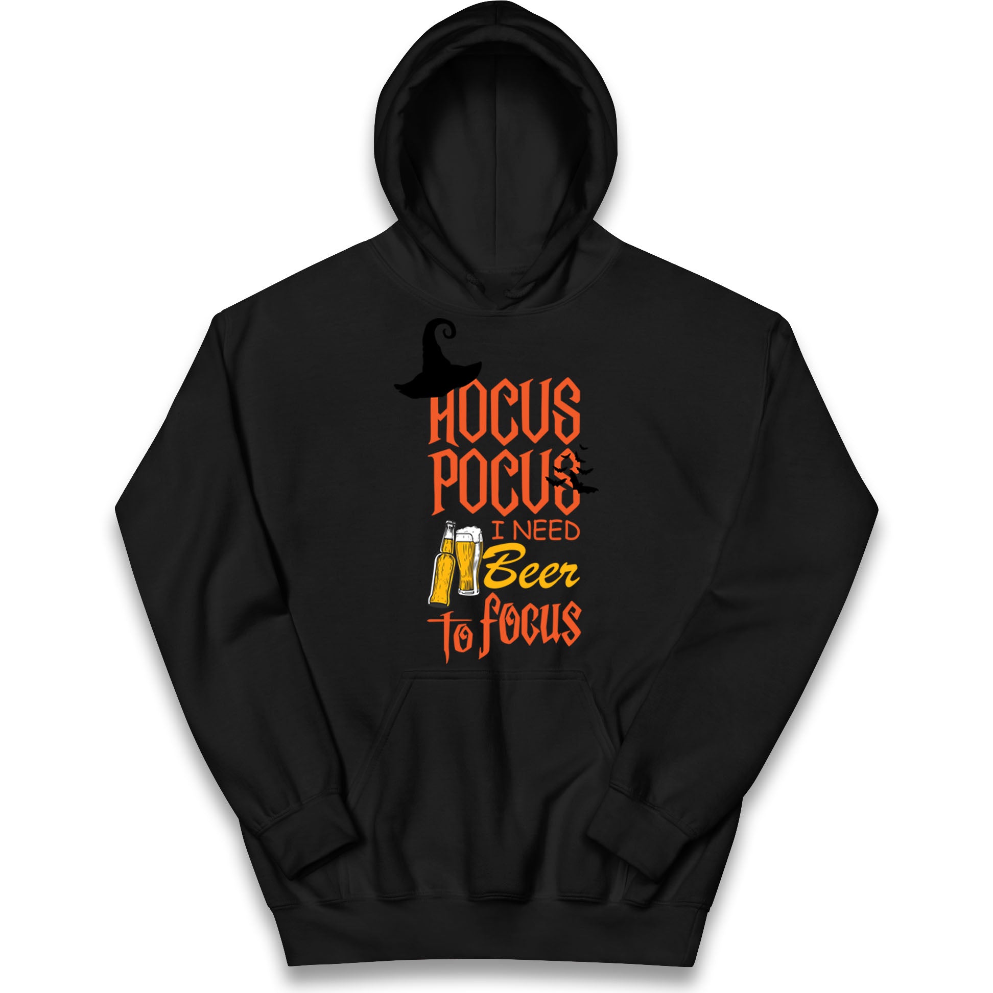 Hocus Pocus I Need Beer To Focus Halloween Hoodie
