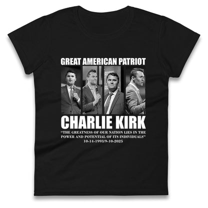 Charlie Kirk Ladies T Shirt 