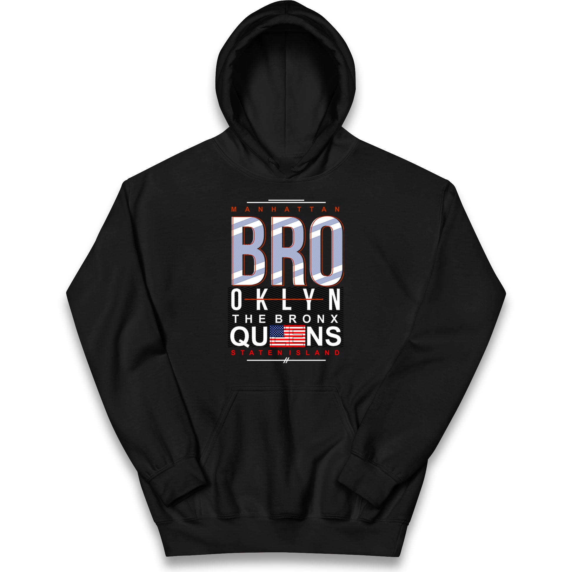 Brooklyn New York State Kids Hoodie