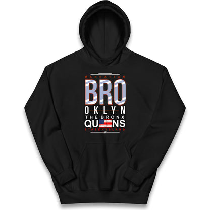 Brooklyn New York State Kids Hoodie