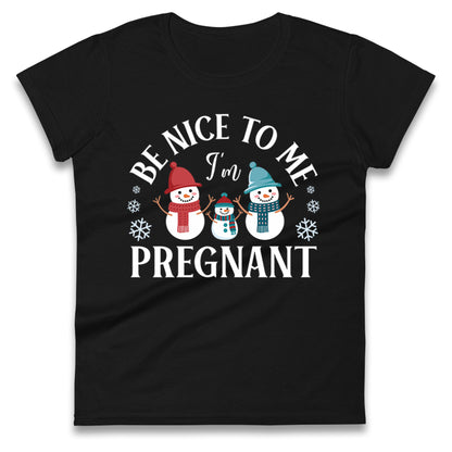 Pregnant At Christmas Ladies T Shirt