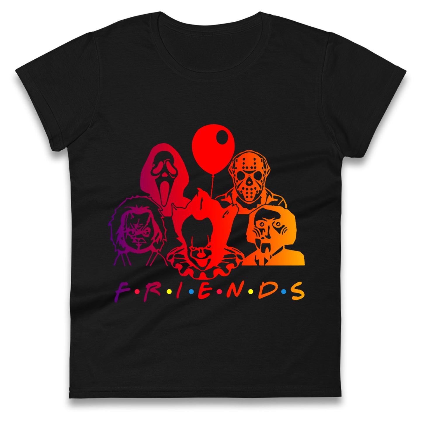 Super Villains Friends Halloween Womens t shirts
