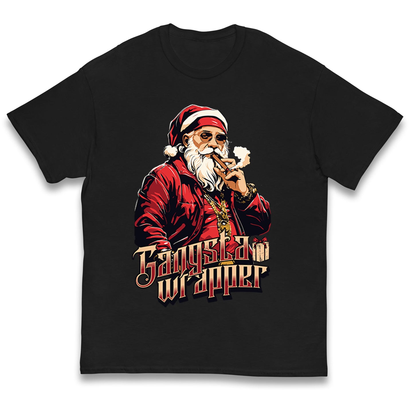 Santa Claus Gangster Kids T Shirt